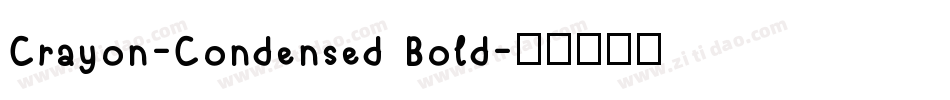 Crayon-Condensed Bold字体转换